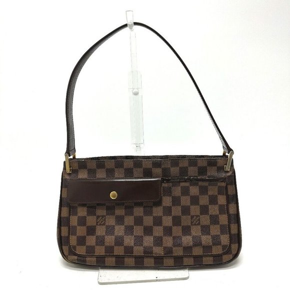 Authentic LOUIS VUITTON Damier Aubagne Shoulder Shoulder Bag Damier Canvas Brown - Picture 1 of 15